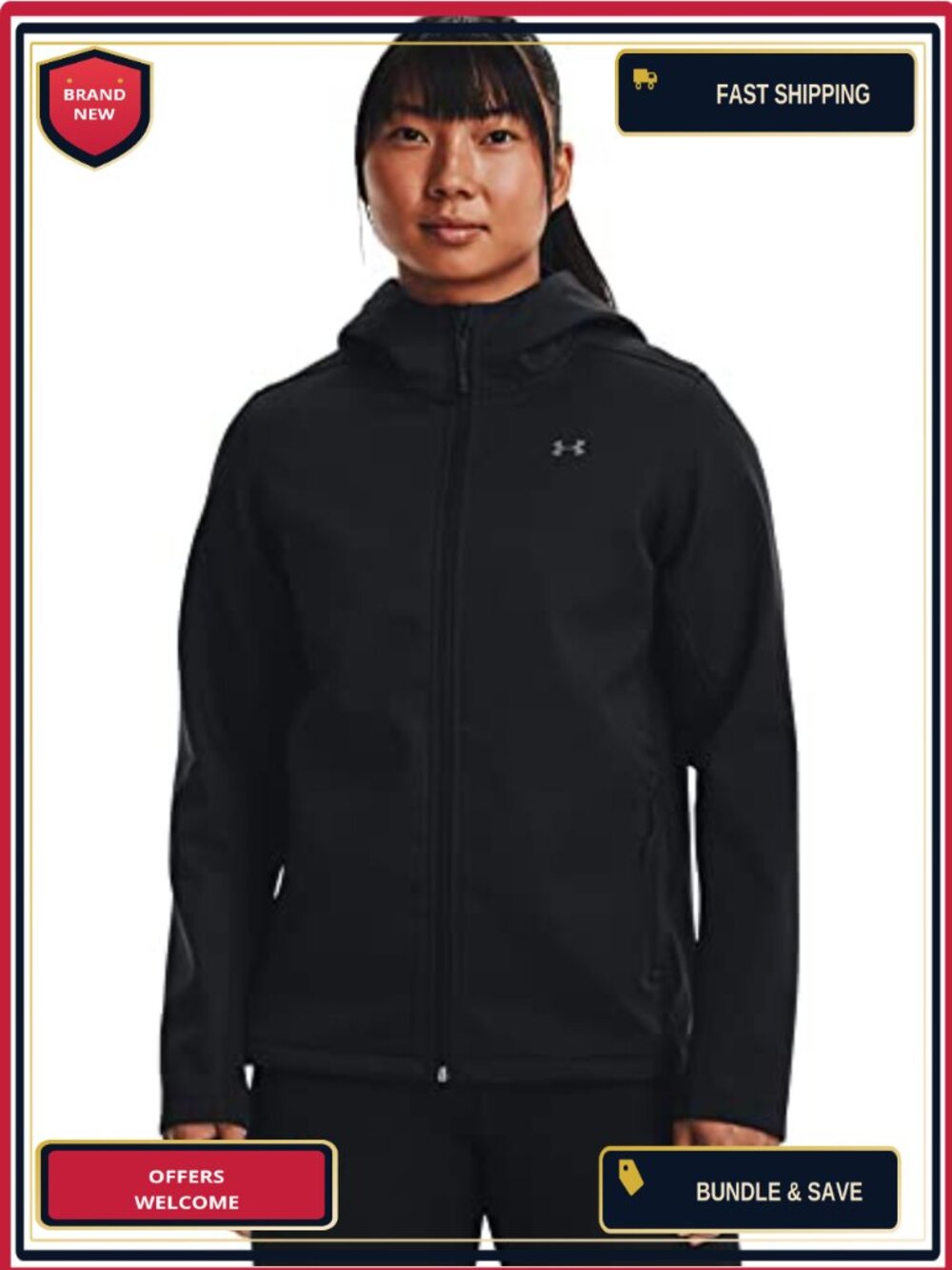 Women's Hooded Soft Shell Jacket Water Repellent Windproof Thermal